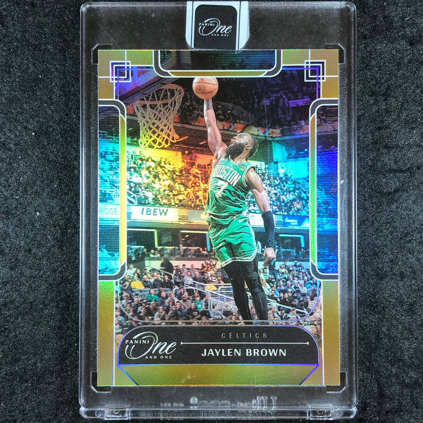 2023-24 One and One JAYLEN BROWN Base Gold 10/10 #28