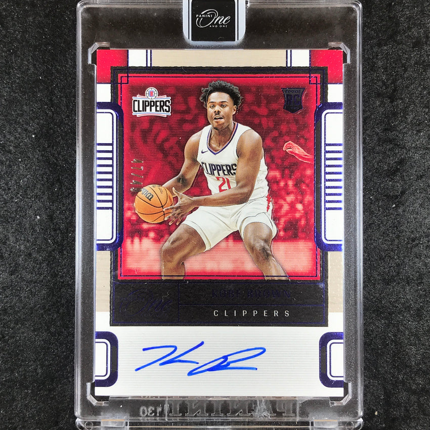 2023-24 One and One KOBE BROWN Rookie Autographs Blue 47/49