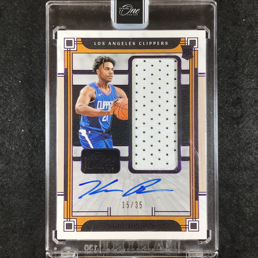 2023-24 One and One KOBE BROWN Rookie Jumbo Patch Relic Auto Purple 15/35
