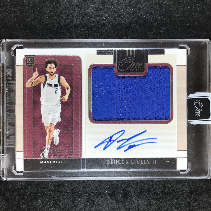 2023-24 One and One DERECK LIVELY II Precision Rookie Jersey Auto Base 25/75