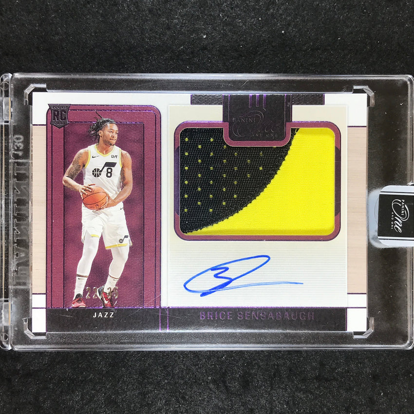 2023-24 One and One BRICE SENSABAUGH Precision Rookie Patch Auto Purple 22/35