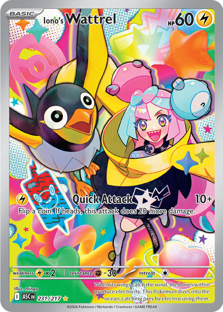Iono's Wattrel - ( 231/217 ) - Illustration Rare - Pokemon ME Ascended Heroes