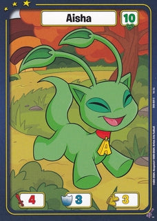 FOIL Aisha (Green) - DON-004 - C - Neopets TCG  Defenders of Neopia 1st Edition