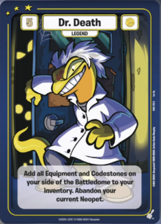FOIL Dr. Death - DON-178 - R - Neopets TCG  Defenders of Neopia 1st Edition