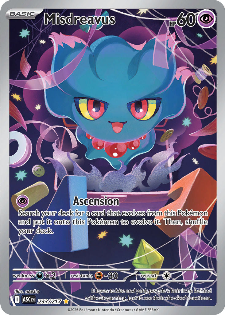 Misdreavus - ( 233/217 ) - Illustration Rare - Pokemon ME Ascended Heroes