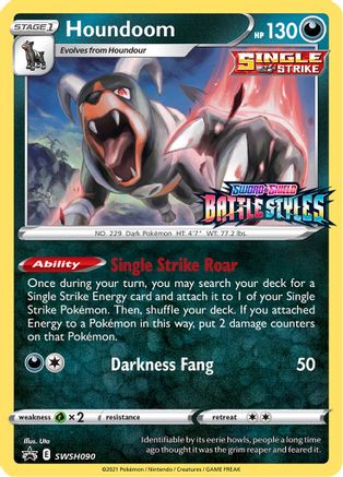Houndoom - SWSH090 - Pokemon SWSH Sword & Shield Promo