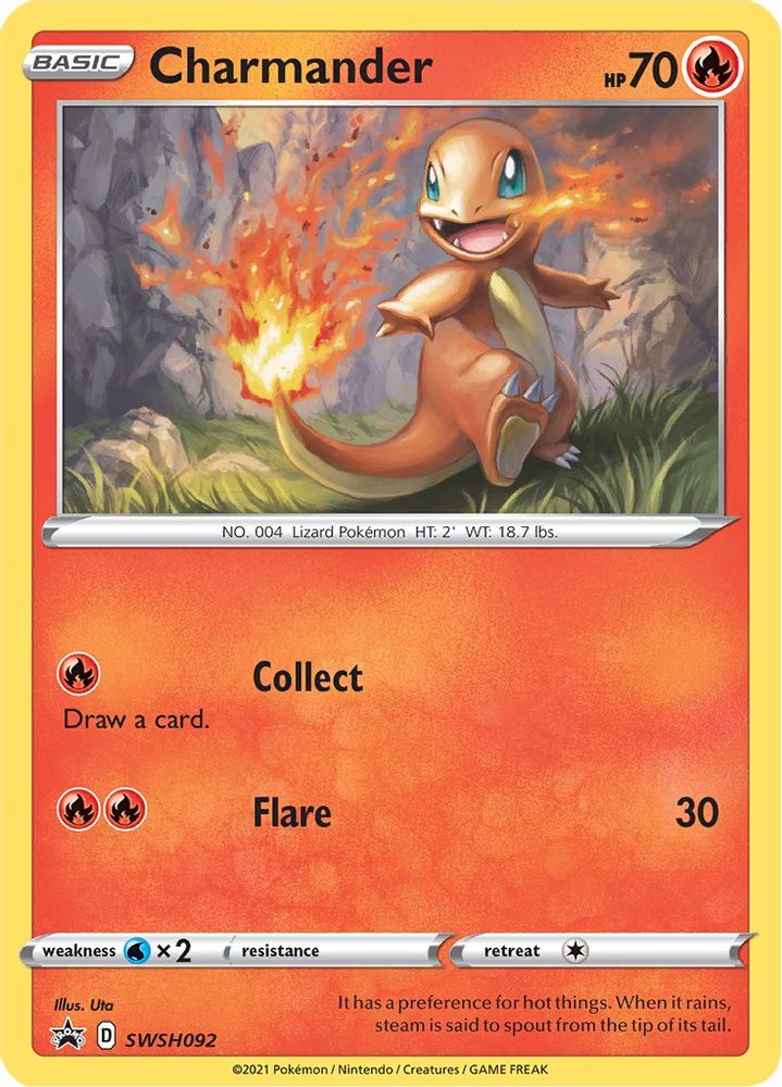 Charmander - [  SWSH092 ] - Promo - Pokemon SWSH Sword & Shield Promo Cards