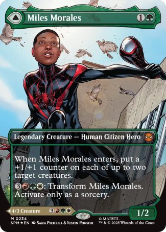 BORDERLESS Miles Morales (#234) // Ultimate Spider-Man - #234 Mythic Marvel's Spider-Man
