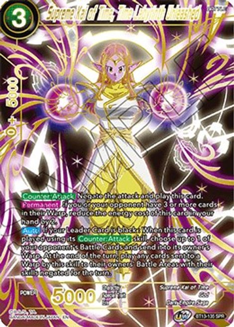 Supreme Kai Of Time Time Labyrinth Unleashed - BT13-135 - Spr Special Rare Supreme Rivalry