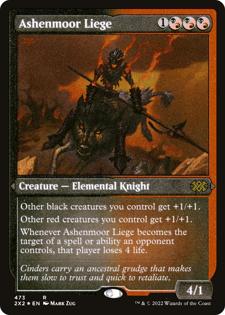 [ EF ] [FOIL] Ashenmoor Liege (Foil Etched) #473 - RARE 2X2 - Double Masters 2022