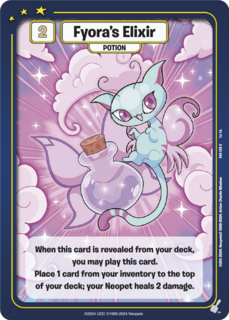 FOIL Fyora's Elixir - DON-238 - R - Neopets TCG  Defenders of Neopia 1st Edition