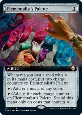 EXTENDED ART Elementalist's Palette - #403 - Rare Commander 2021
