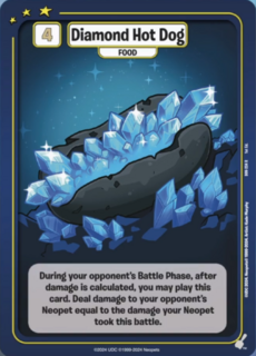 FOIL Diamond Hot Dog - DON-234 - R - Neopets TCG  Defenders of Neopia 1st Edition