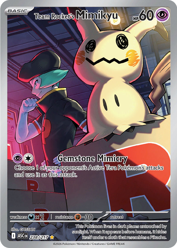 Team Rocket's Mimikyu - ( 238/217 ) - Illustration Rare - Pokemon