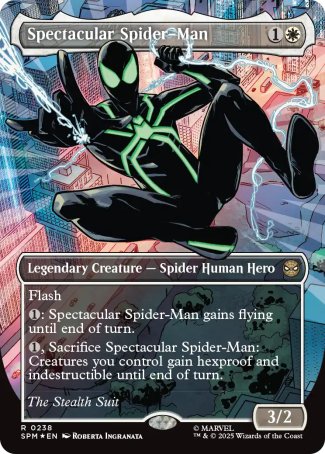 TEXTURED FOIL Spectacular Spider-Man // The Stealth Suit - #238 Rare Marvel's Spider-Man