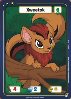 FOIL Xweetok (Red) - DON-073 - C - Neopets TCG  Defenders of Neopia 1st Edition