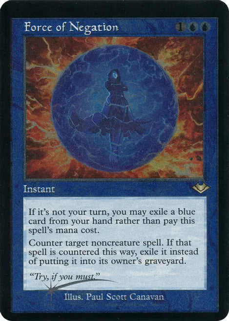 Etched Retro Force Of Negation No 509 - Mh2 Modern Horizons 2