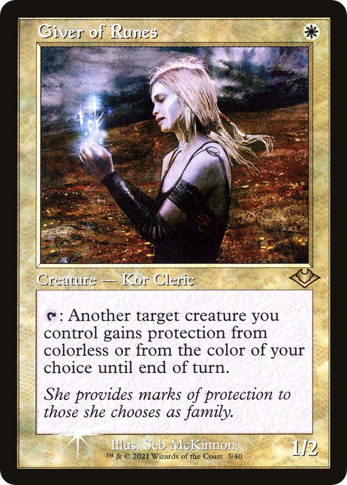 FOIL RETRO FRAME Giver of Runes - 3/40 - Rare Modern Horizons