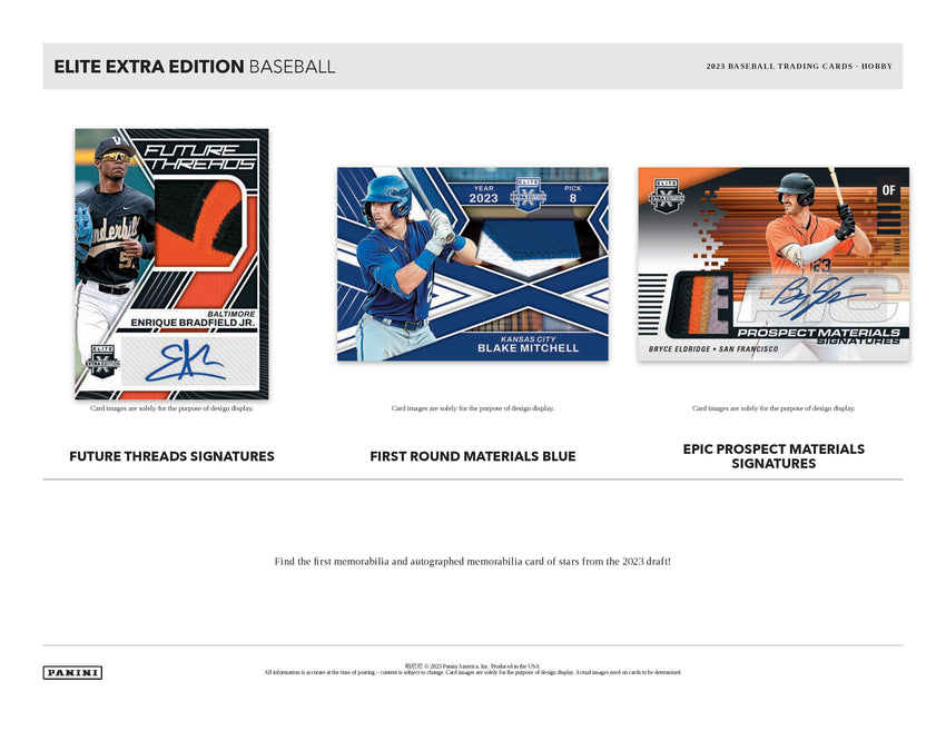 2023 Panini Elite Extra Edition Baseball Hobby Box (Pre Order TBA)
