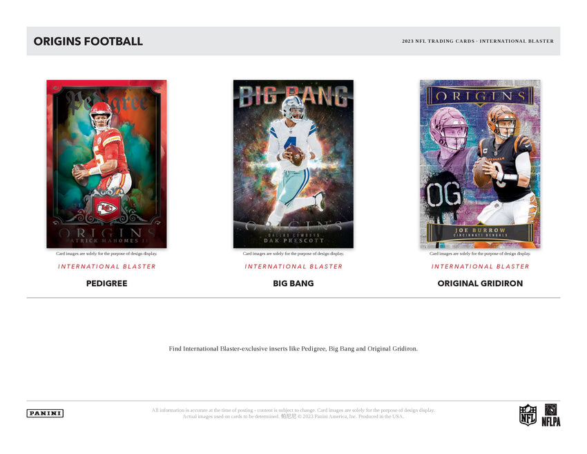 2023 Panini Origins Football International Blaster Box