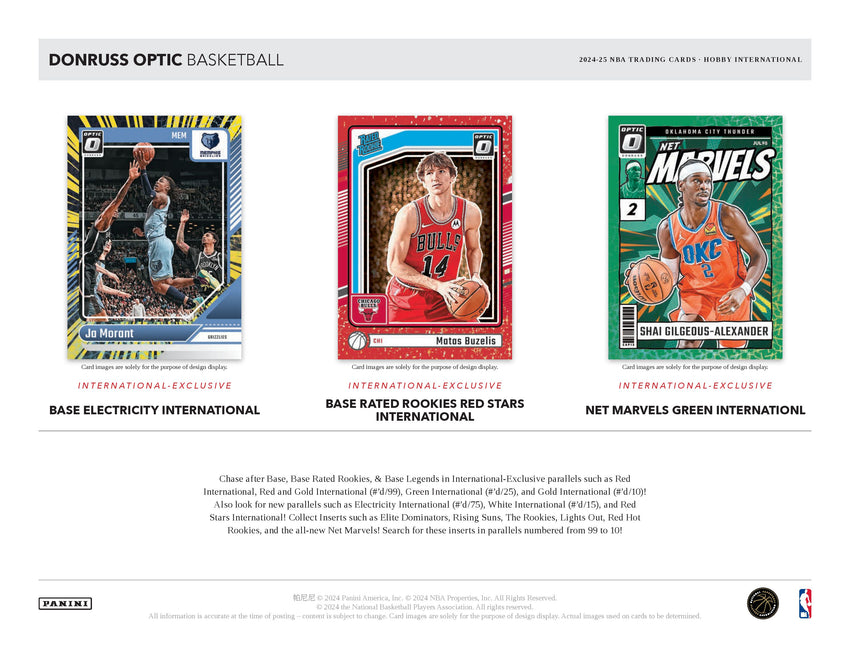 2024-25 Panini Donruss Optic Basketball Hobby International Box