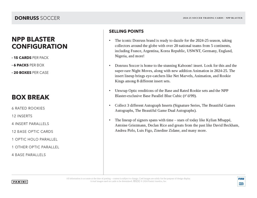 2024-25 Panini Donruss Soccer 6-Pack Blaster Box