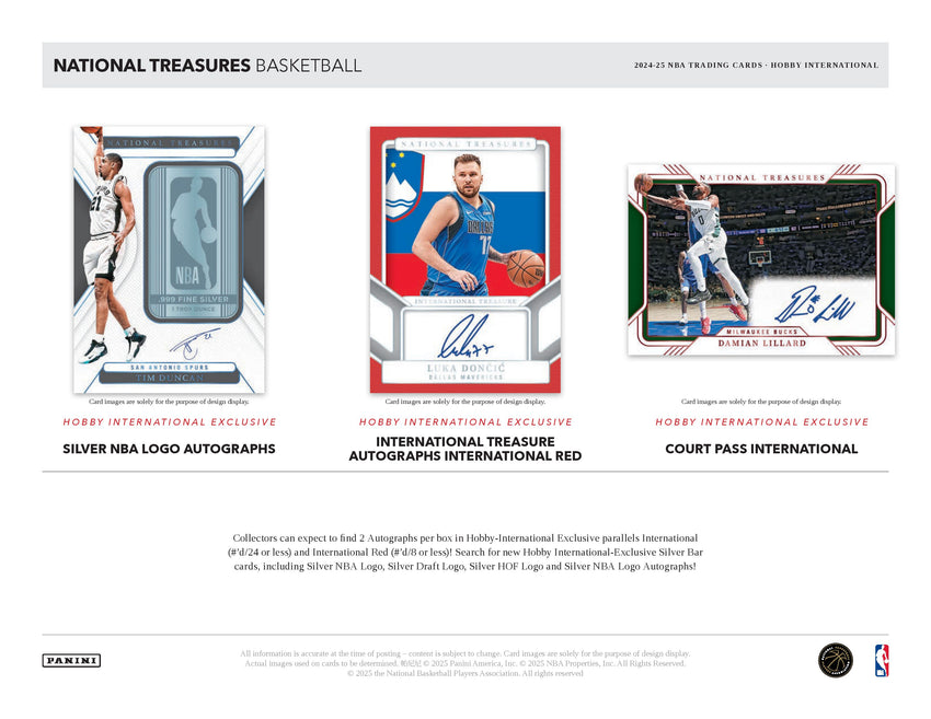 2024-25 Panini National Treasures Basketball International Hobby Box