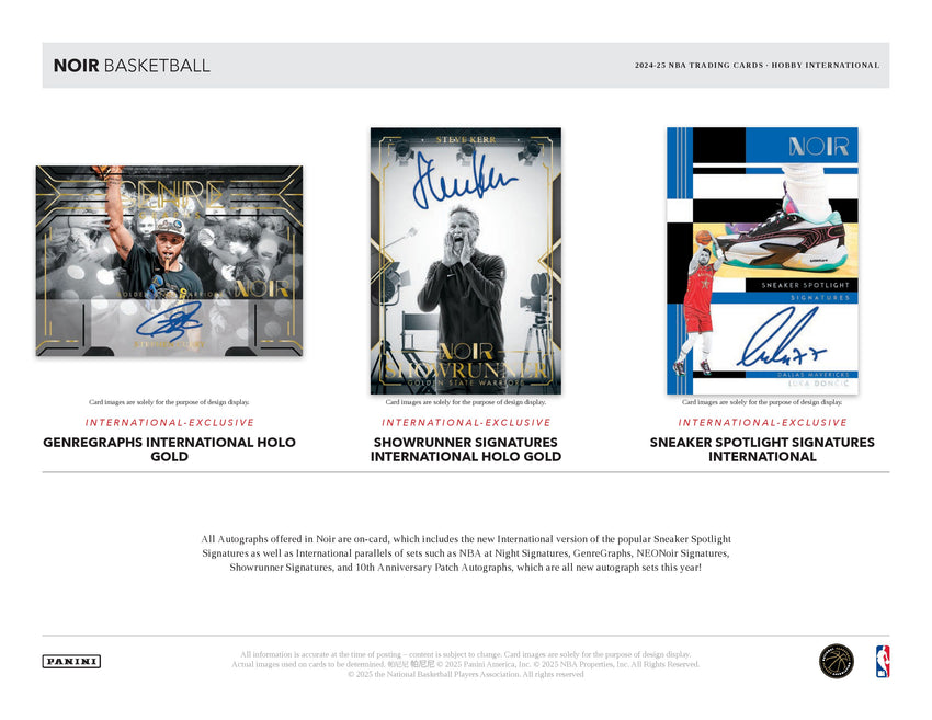 2024-25 Panini Noir Basketball International Hobby Box