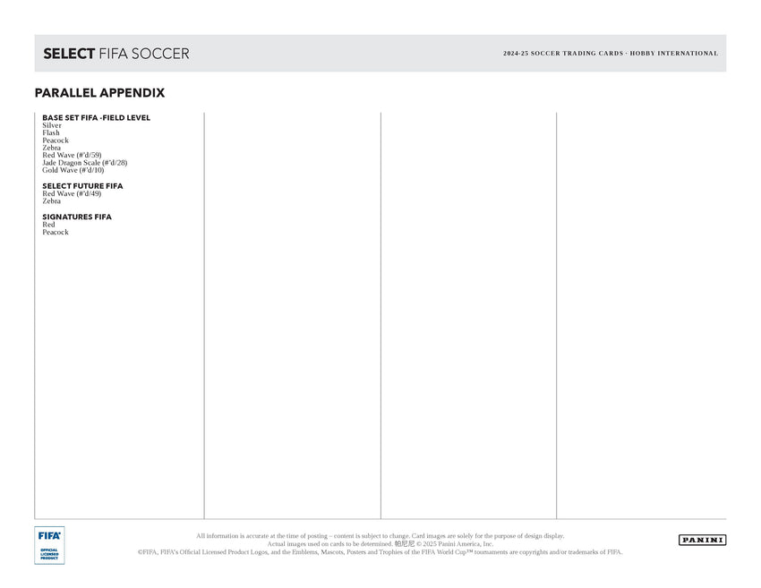 2024-25 Panini Select FIFA Soccer Hobby International Box
