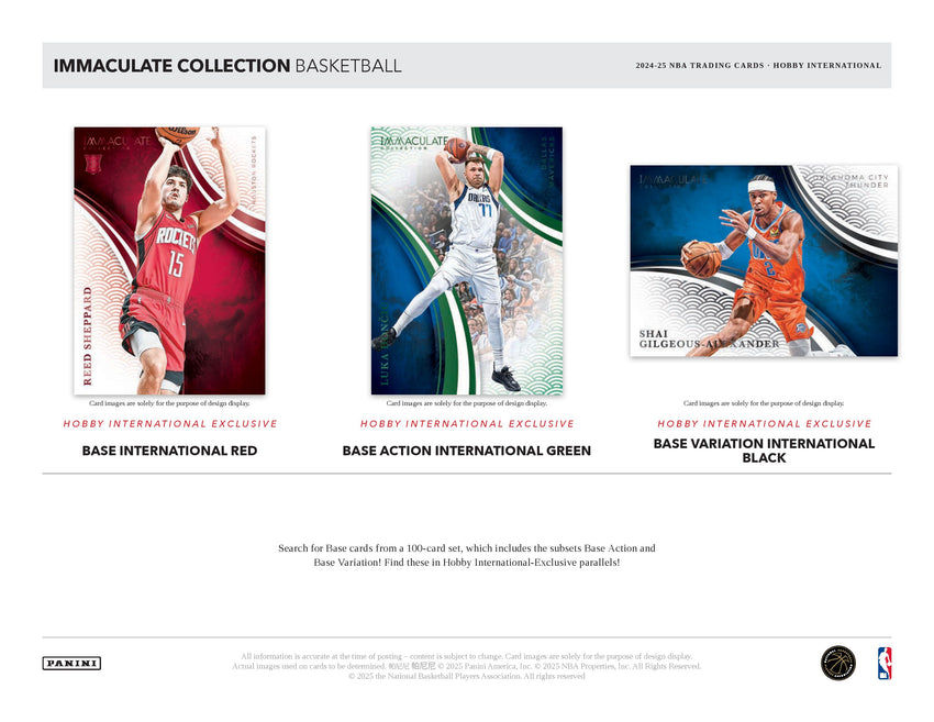 2024-25 Panini Immaculate Basketball Hobby International Box