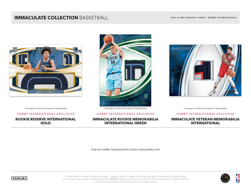 2024-25 Panini Immaculate Basketball Hobby International Box