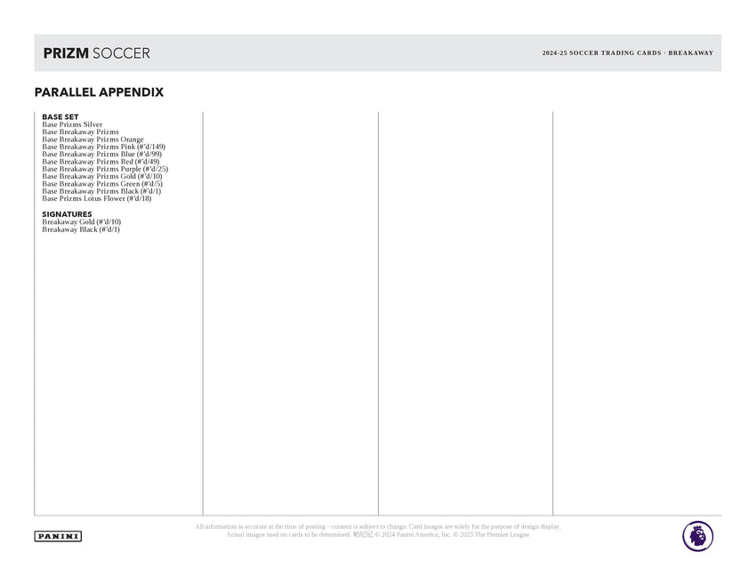 2024-25 Panini Prizm Premier League Soccer Breakaway Box