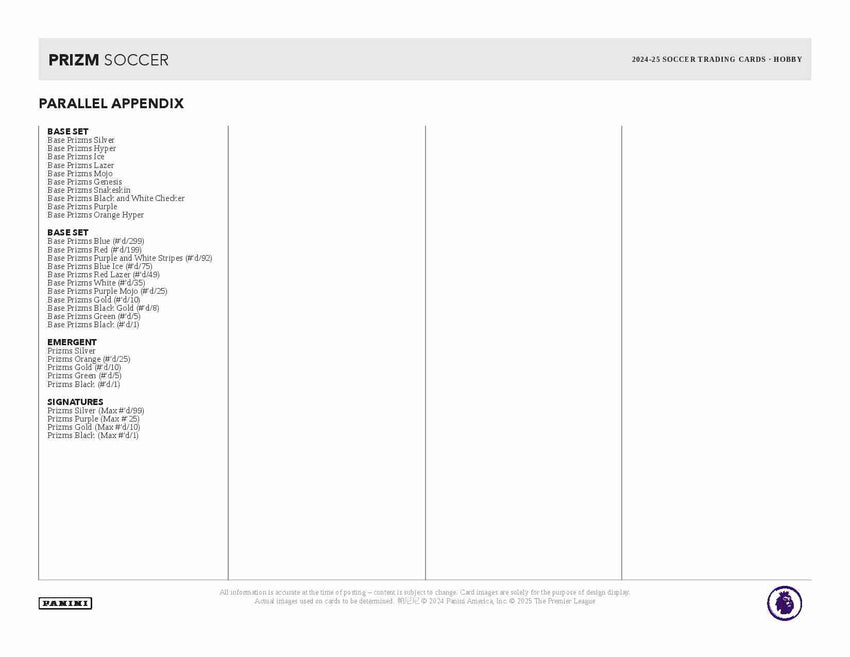 2024-25 Panini Prizm Premier League Soccer Hobby Box