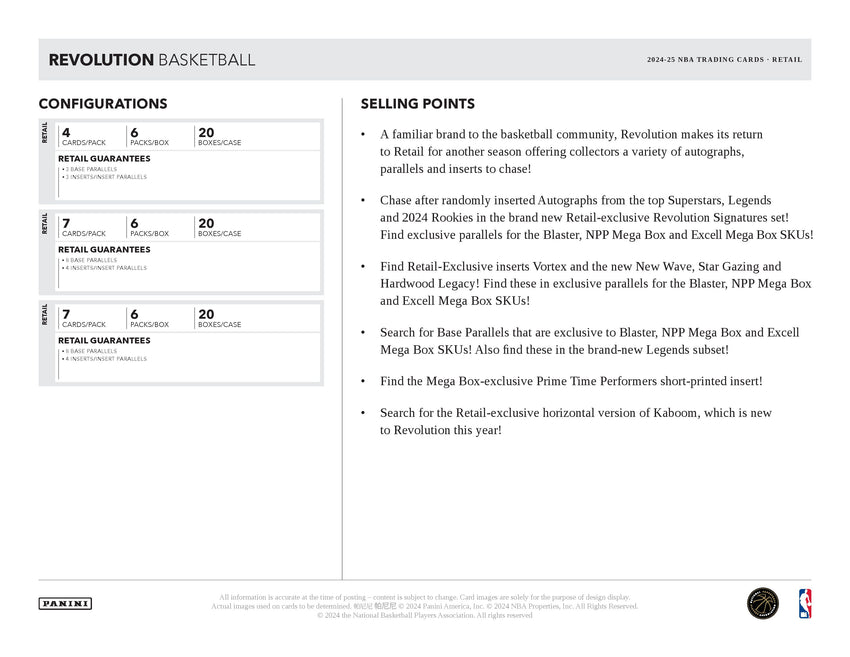2024-25 Panini Revolution Basketball 6-Pack Blaster Box
