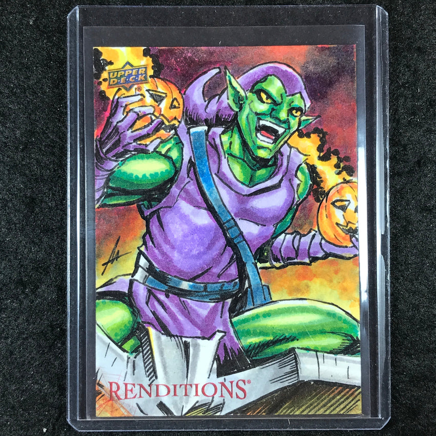 2024 Marvel Renditions Spider-Man GREEN GOBLIN Artist Sketch SHERWIN SANTIAGO