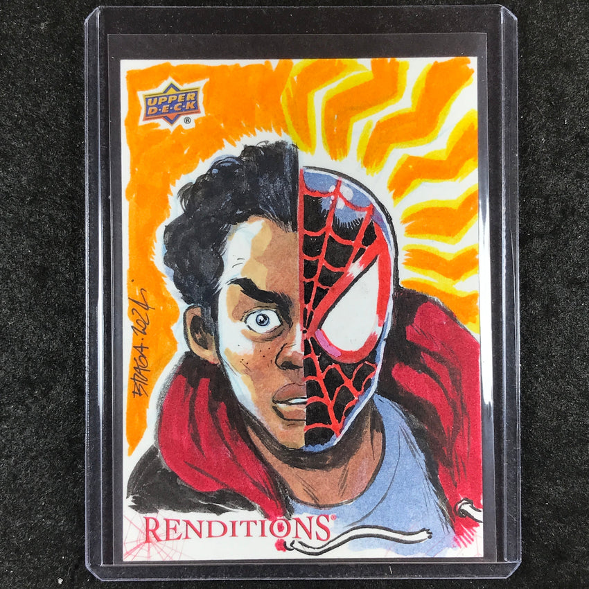 2024 Marvel Renditions Spider-Man MILES MORALES Artist Sketch MARCELO BRAGA