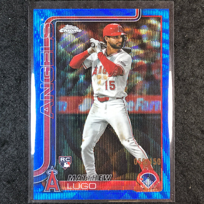 2025 Topps Chrome Update MLB MATTHEW LUGO Rookie Blue Wave 59/150 #166