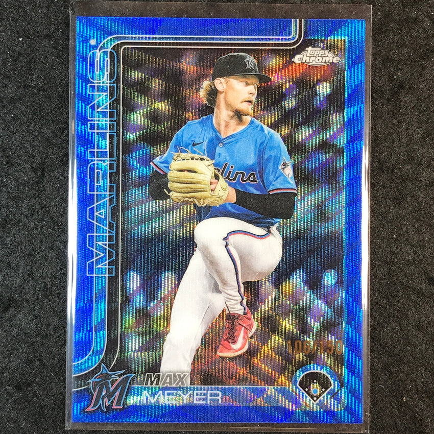 2025 Topps Chrome Update MLB MAX MEYER Blue Wave 106/150 #183