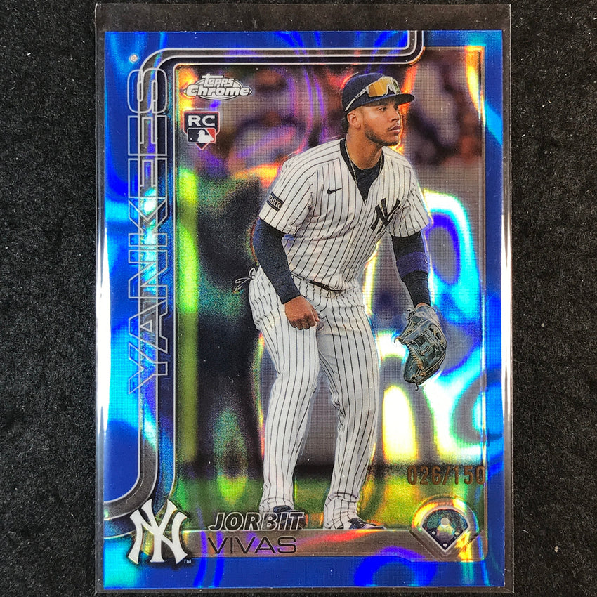 2025 Topps Chrome Update MLB JORBIT VIVAS Rookie Blue Lava 26/150 #113