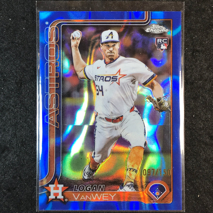 2025 Topps Chrome Update MLB LOGAN VANWEY Rookie Blue Lava 97/150 #141