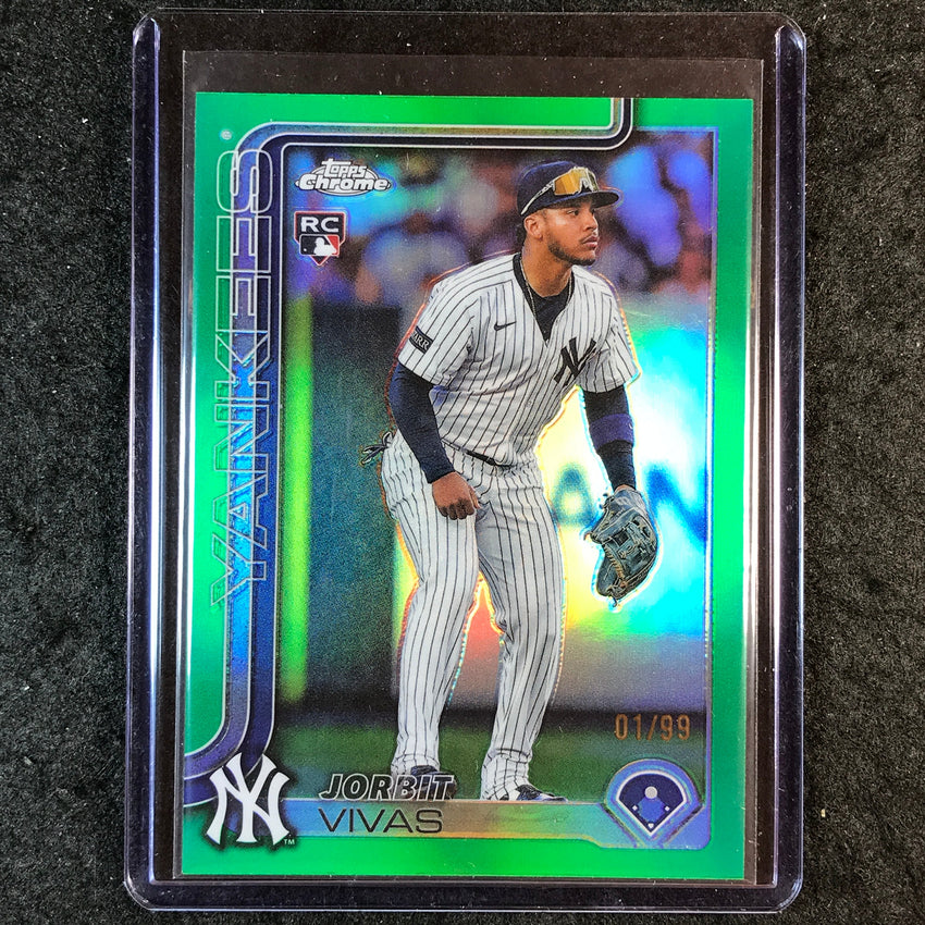 2025 Topps Chrome Update MLB JORBIT VIVAS Rookie Base Green 1/99 #113