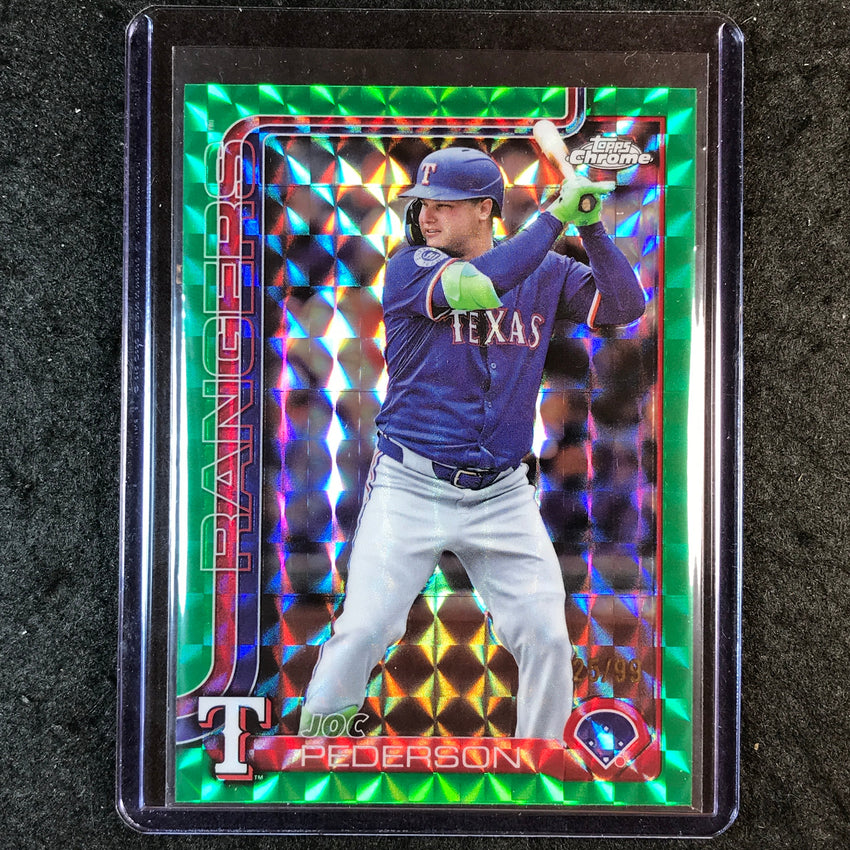 2025 Topps Chrome Update MLB JOC PEDERSON Green Geometric 25/99 #46