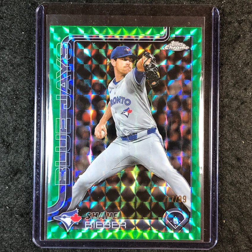 2025 Topps Chrome Update MLB SHANE BIEBER Green Geometric 17/99 #52