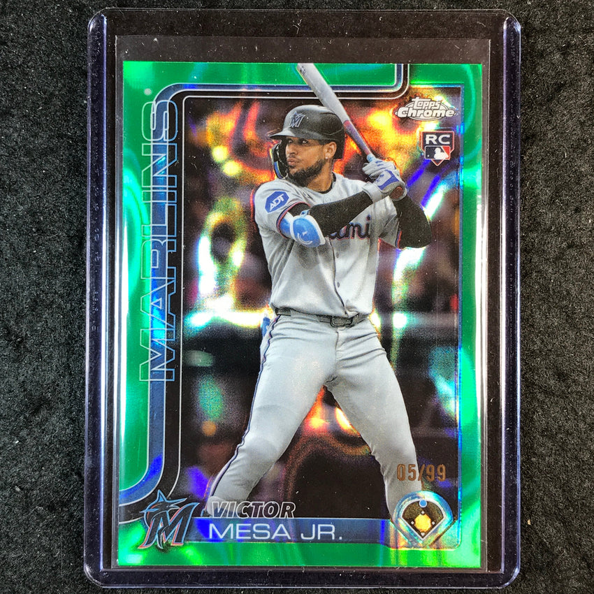 2025 Topps Chrome Update MLB VICTOR MESA JR. Rookie Green Lava 5/99 #4