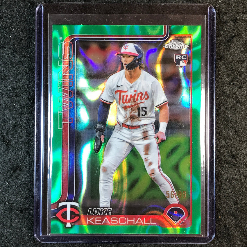 2025 Topps Chrome Update MLB LUKE KEASCHALL Rookie Green Lava 56/99 #106