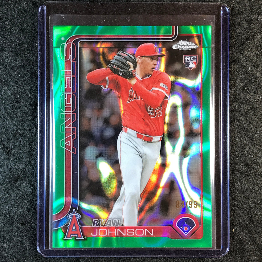 2025 Topps Chrome Update MLB RYAN JOHNSON Rookie Green Lava 84/99 #116
