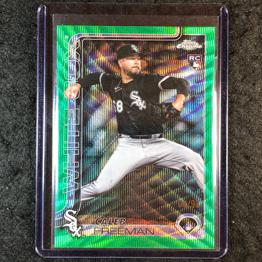 2025 Topps Chrome Update MLB CALEB FREEMAN Rookie Green Wave 8/99 #124