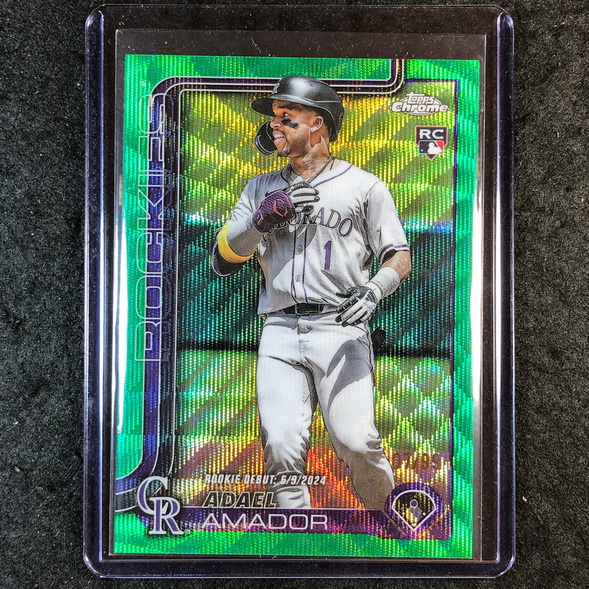 2025 Topps Chrome Update MLB ADAEL AMADOR Rookie Green Wave 7/99 #143