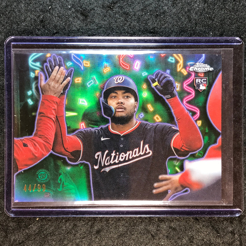 2025 Topps Chrome Update MLB JAMES WOOD Celebracion Rookie Green 44/99 #18