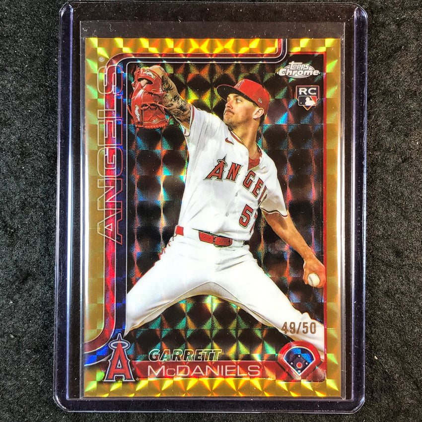 2025 Topps Chrome Update MLB GARRETT MCDANIELS Rookie Gold Geometric 49/50 #20